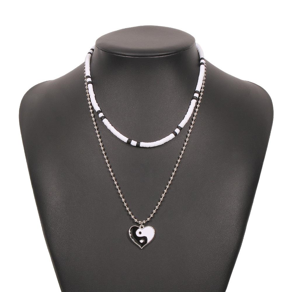 N8694 Jewelry Alloy Elegant Personality Heart Necklace Bohemian Fashion Simple Necklace