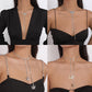 N1592 Fairy Butterfly Claw Chain Necklace Minority Simple Rhinestone Necklace Sexy Elegant Necklace Female