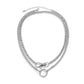 Jewelry Hip Hop Hollow Chain Metal Necklace Simple Double Layer Keychain Ring Necklace Female