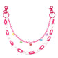 Jewelry Versatile Color Resin Butterfly Pendant Acrylic Chain Ring Buckle Double Pants Chain