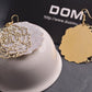 Palace Exaggerated Retro Hollow Flower Earrings Round Frosted Star Earrings of the Same Style