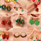 Christmas jewelry creative Christmas tree earrings simple snowman bell earrings female festive holiday accessories