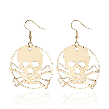 Jewelry ins skull earrings fashion punk hipster night retro personality female earrings earrings