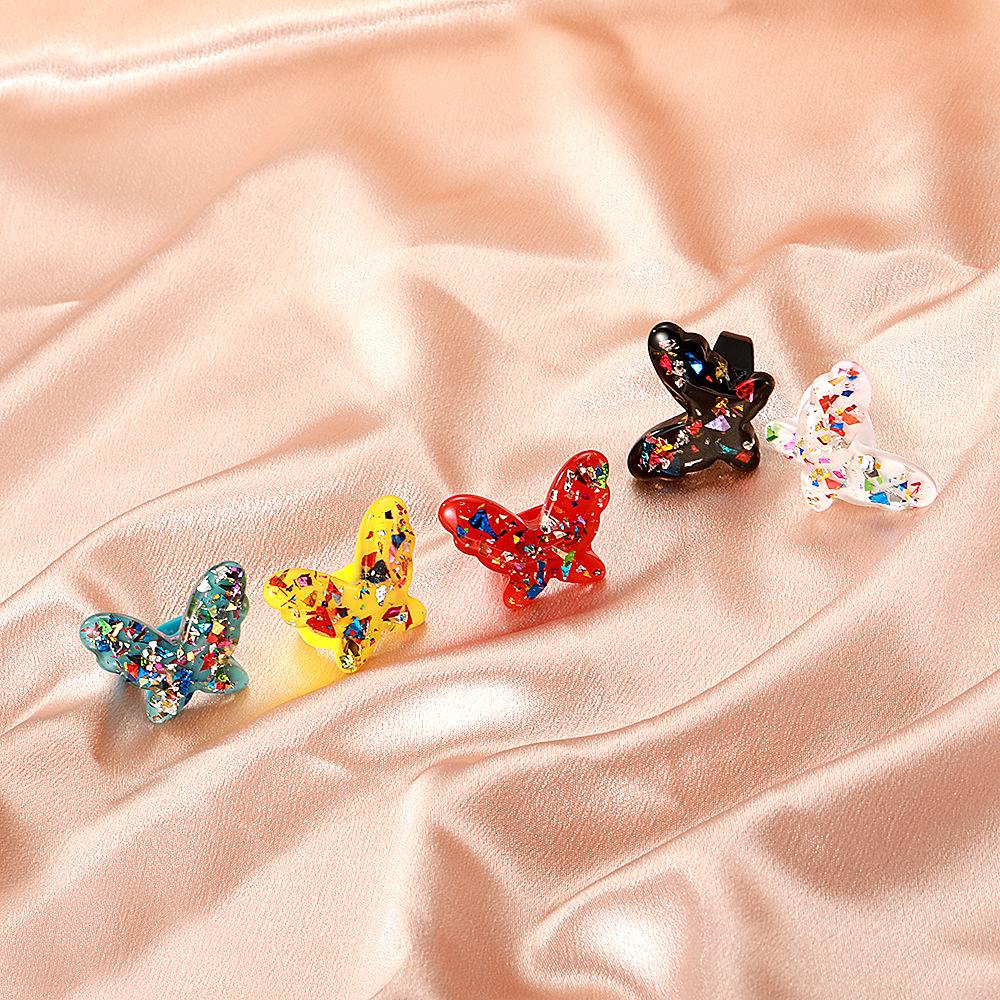 ins acrylic butterfly ring cute fun resin ring retro animal jewelry female