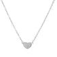 Ins full diamond love necklace female French light luxury niche design peach heart collarbone chain sweet temperament necklace