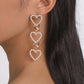 E1769 Exaggerated Long Love Pearl Earrings Chain Personality French Elegant Small Crowd Earrings