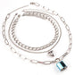 Personalized multi-layer peach heart padlock jewelry thick chain hip-hop punk key lock necklace