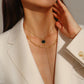 N9777 Long Necklace Female Metal Resin Simple Necklace Small Geometric Indifferent Stacking Back Chain