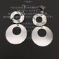 Large and small ring bright surface earrings ladies multi-level earrings girly heart Christmas gift ornaments