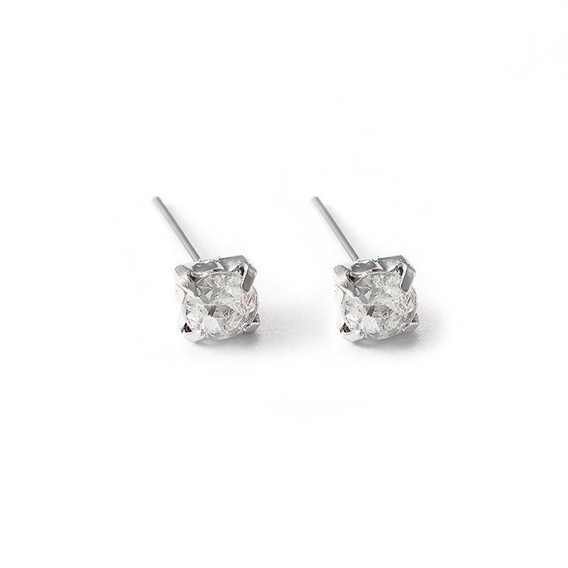 Jewelry Flash Diamond Alloy Earrings Claw Diamond Crystal Gemstone Earrings Lulu Earrings