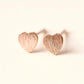 Tanabata Valentine's Day Gift Jewelry Simple Peach Heart Brushed Stud Earrings Classic Versatile Fashion Women's Jewelry