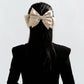 F5276 fresh fashion age reduction sweet spring clip fabric rhinestone bow retro geometric back of the head hair clip