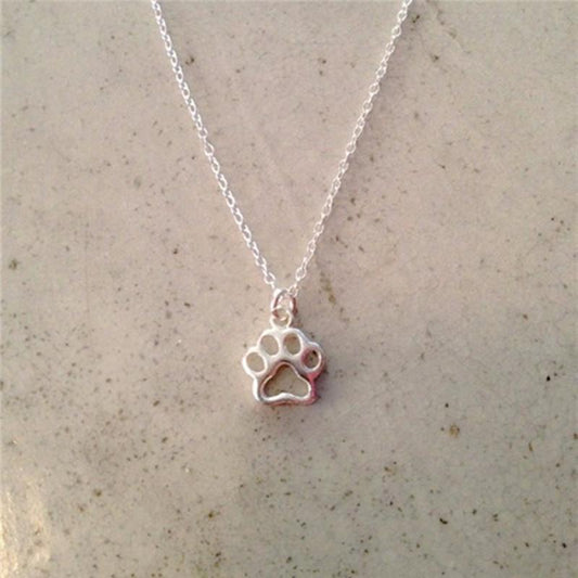 Jewelry Hollow Dog Print Cat Print Dog Paw Necklace Clavicle Chain