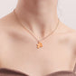 Jewelry Simple Drip Oil Color Flower Pendant Necklace Women's Single Layer Simple Necklace Niche Design