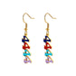 Personality, fashion, light luxury, niche, high-end design, stainless steel golden angel number 4444 color earrings