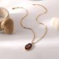 Irregular Oval Resin Christmas Snowflake Necklace Personality Fashion Simple Original Alloy Pendant Female