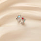 Fashion Simple Exaggerated Ladies Stainless Steel Creative Opening Adjustable Color Sun Drip Oil Ring