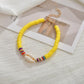 Accessories Beach Bohemia Color Soft Pottery Bracelet Female Bracelet Elastic Rope Shell Anklet