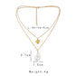 Ins popular baroque special-shaped pearl pendant fashion titanium steel real gold heart necklace double necklace