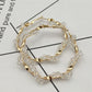 Geometric crystal earrings colorful crystal hand-woven winding earrings exaggerated round earrings 4 colors