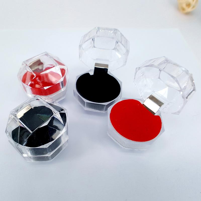 Acrylic transparent box ring jewelry box earrings packaging box birthday exquisite small gift packaging