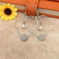 Long Geometric Frosted Imitation Pearl Earrings Internet Celebrity Live Pet Fan Gift