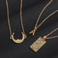 Jewelry stacked hot girl alloy portrait pendant creative star and moon letter tassel multi-layer necklace female