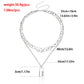 Trend Jewelry Punk Hip Hop Exaggerated Double Clavicle Chain Lock Pendant Necklace Metal Collar