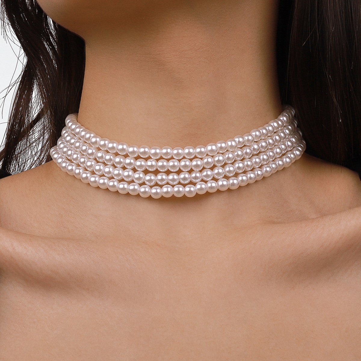 N1536 French Elegant Necklace Pearl Temperament Light Luxury Necklace Fashion Dinner Party Necklace