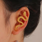 ins creative personality snake-shaped ear hanging ear clip punk exaggerated puncture ear needle simple profile slash ear piercing