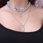 Jewelry Personality Thick Chain Punk Rock Portrait Retro Necklace Exaggerated Cross Multilayer Necklace