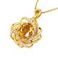Jewelry Pendant Necklace Female Niche Design Sense Fashion Flower Sapphire Clavicle Chain Accessories