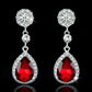 Fashion Shiny Drop Shaped Crystal Earrings Versatile Sweet Earrings Famous Ear Jewelry