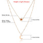 Jewelry Jewelry Sunflower Crescent Pendant Necklace Ladies Temperament Fashion Double Bead Necklace