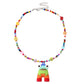 Design sense cartoon monster pink rabbit pendant necklace year ins niche hip-hop color collarbone chain