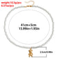 Jewelry Imitation Pearl Stitching Cartoon Bear Necklace Female Ins Hip Hop Punk Geometric Necklace