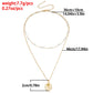 Jewelry Fashion Double Imitation Pearl LOVE Rose Pendant Necklace Women's Trendy Matching Accessories