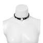 Dark Gothic Personality Alloy Necklace Necklace Sweet Cool Peach Heart Flame PU Collar Choker Necklace Female