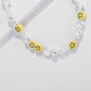 Jewelry Personality Irregular Geometric Necklace Female Hip Hop Creative Design Smiley Imitation Pearl Necklace