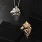 Retro Domineering Wolf Head Necklace Original Fashion Personality Metal Animal Sweater Chain Necklace Can Be Authorized