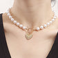 Jewelry ins acrylic pearl necklace love pendant necklace female hot girl niche design sense