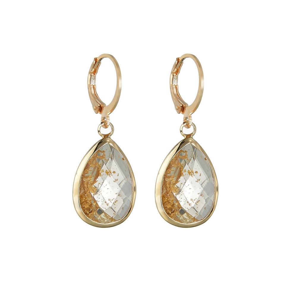 Retro Bound Resin Earrings Fashion Water Drop Round Buckle Earrings Ladies Accessories