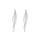 Ins personality leaf earhook earrings female fashion temperament niche irregular leaf earrings sub-gold earrings