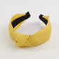 F4533 Internet celebrity TikTok hand-woven vacation leisure headband simple solid color knotted headband