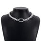 N1799 double-breasted creative geometric rhinestone micro-inlaid necklace women's fashion trend niche personality necklace