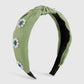F4525 rhinestone pure color temperament headband imitation pearl niche elegant wide-brimmed fabric knotted going out headband