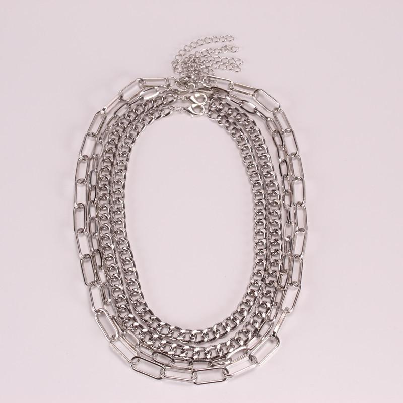 Fashion and popular multi-layer sweater chain personality thick chain necklace trendy women's necklace