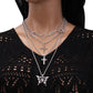 Jewelry diamond-encrusted little angel rose necklace accessories peach heart wings pendant necklace set chain