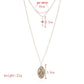 Grid Long Chain Cross Necklace Alloy Virgin Pattern Pendant Necklace