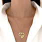 ins stainless steel hollow love necklace fashion creative English letter butterfly clavicle chain net red necklace